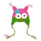 Owl Crochet Beanies - Pink/Green 