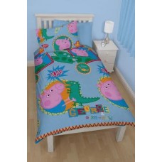 Peppa Pig George Roar Single Quilt Cover And Pillowcase Set