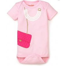 Baby Girl's Pink Purse Romper 